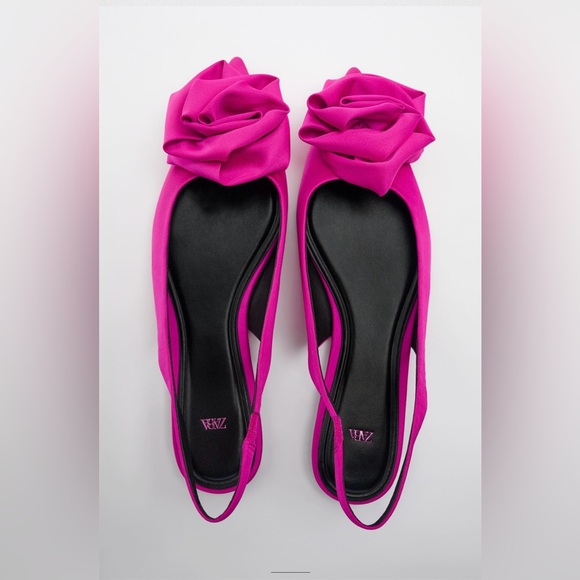 Zara Flower Flat Slingback BNWT - Picture 11 of 14